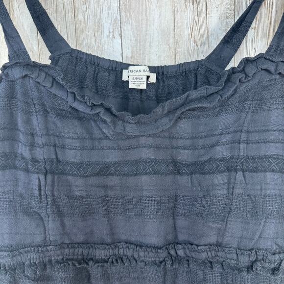 American Eagle Outfitters Tank Top Womens S Black Aztec Tiered‎ Beach Boho Chic - Picture 4 of 4